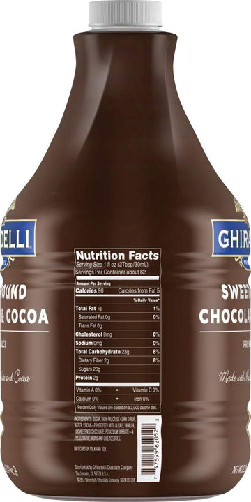 Ghirardelli Chocolate Sweet Ground Chocolate & Cocoa Sauce, 87.3-Ounces Plastic Bottle