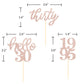 BCHOCKS 24 Pcs Cupcake Toppers Rose Gold Glitter for 30th Birthday Party Decorations
