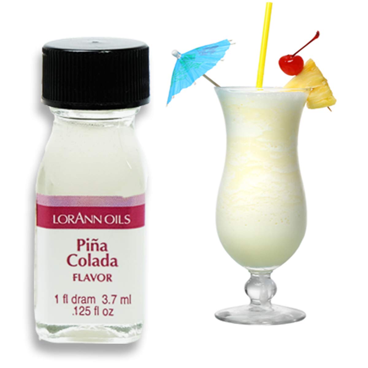 Lorann Pina Colada Ss Flavor, 1 Dram Bottle (.0125 Fl Oz - 3.7Ml - 1 Teaspoon)