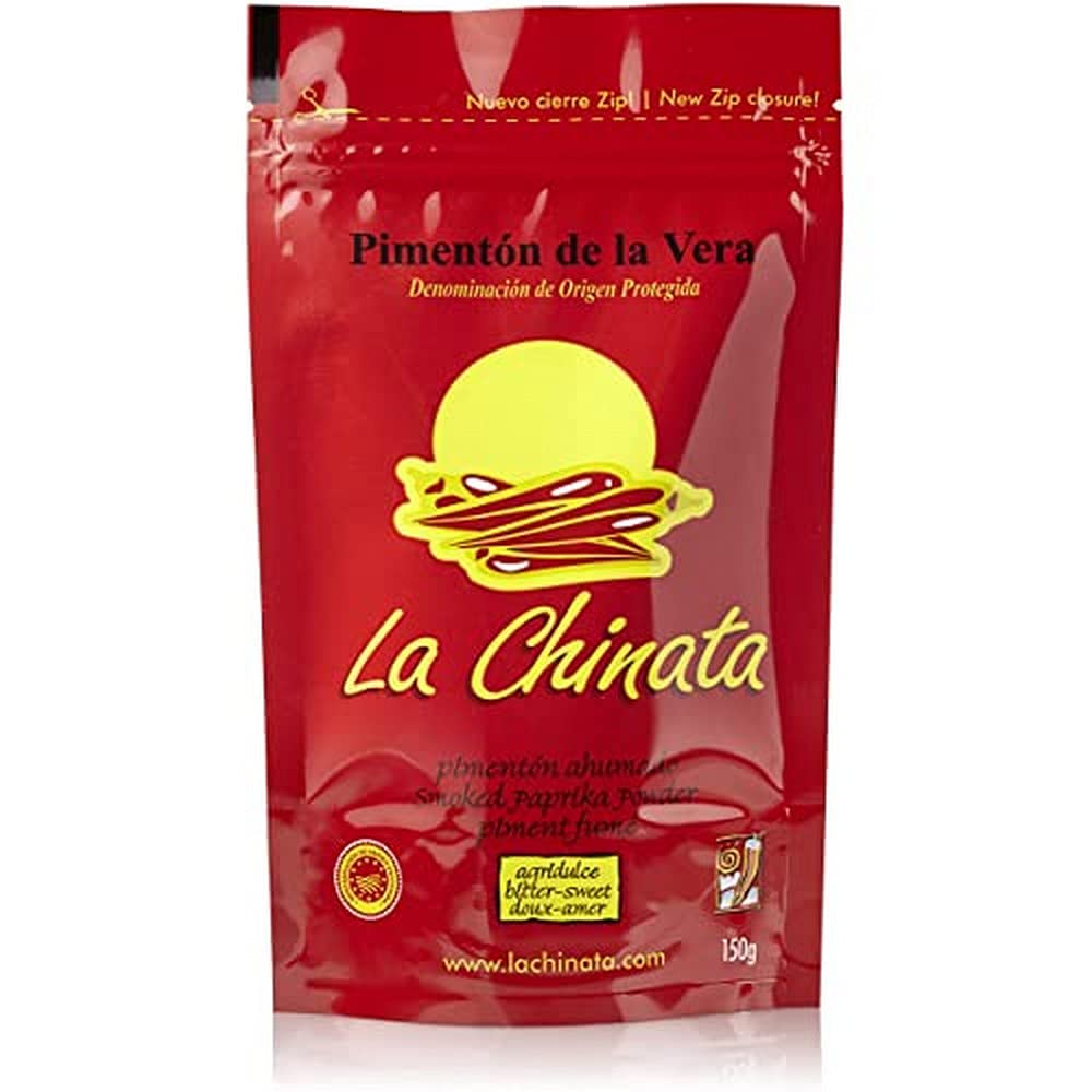 La Chinata Bitter Sweet Smoked Paprika Powder, 150g (5.29oz) Zip Bag