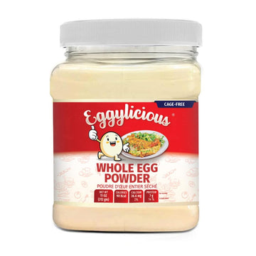 Eggylicious | Pack Of 4 | Cage-Free Whole Egg Powder 11 Oz (312 Gm) | Made In Usa From Humanely-Raised Cage-Free Eggs | Perfect For Scrambled Eggs  Cakes  Homemade Pasta  Custard| Non-Bioenflavor Blendeered