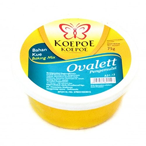 Koepoe-koepoe Baking Mix Ovalett Emulsifiers 75 Gram (2.64 Oz) Ovalette (Pack of 2)