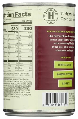 Heyday Canning Co Pinto & Black Bean Mole Chili, 15 Oz