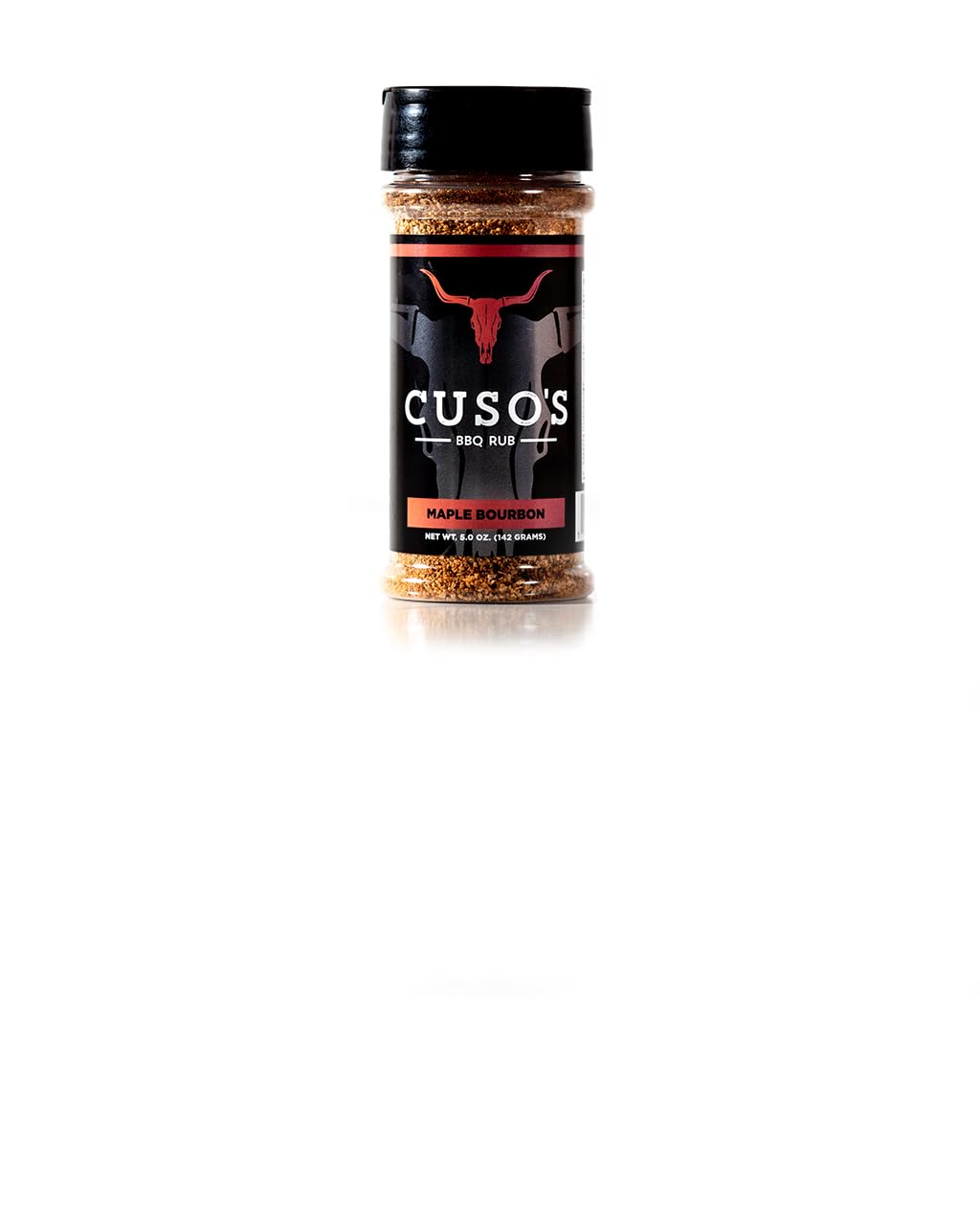 Cuso Cuts Maple Bourbon Rub BBQ Seasoning - All-Natural - 5 oz Bottle - Brown