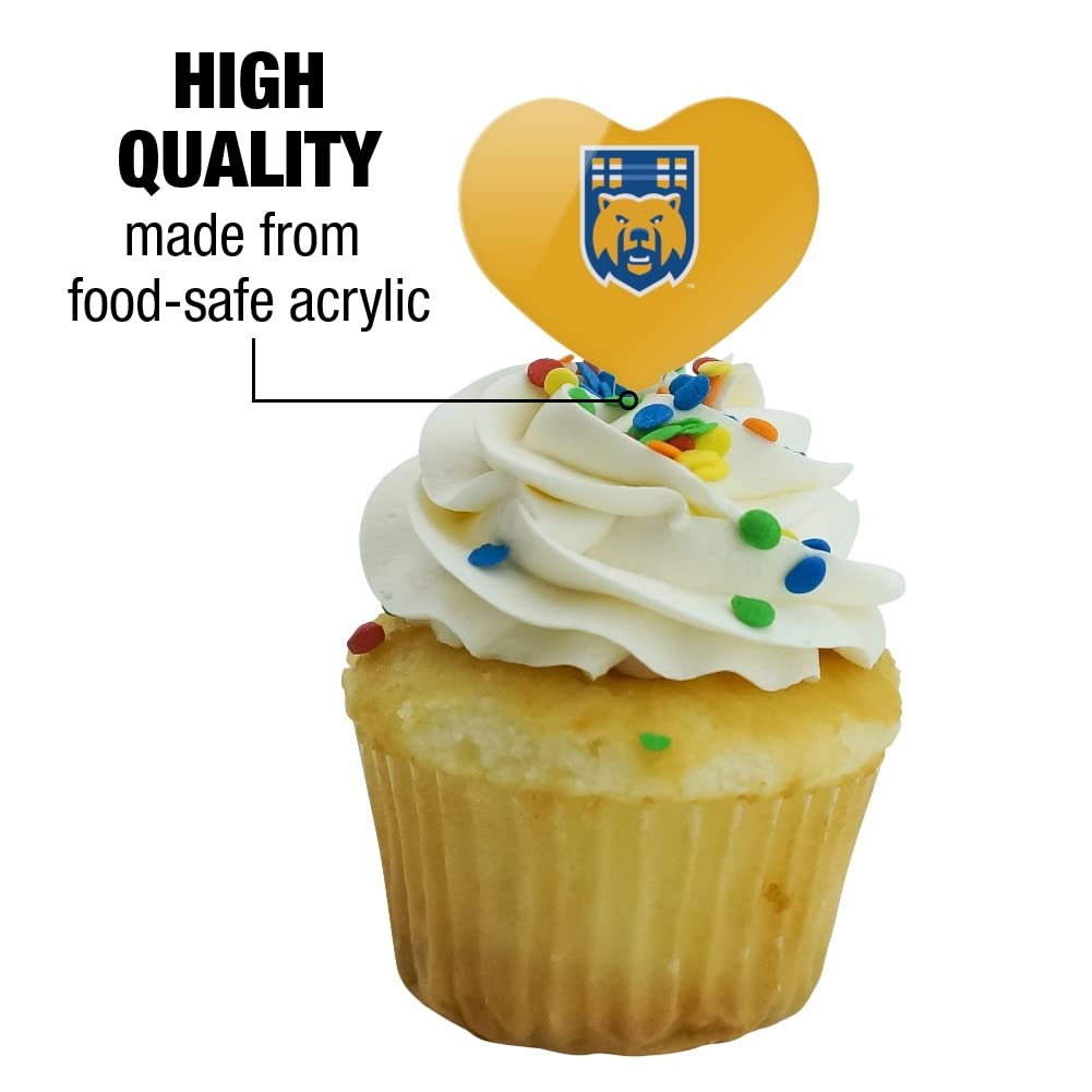 GRAPHICS & MORE Cupcake Picks Set of 6, Acrylic, University of California, Riverside, Heart Love Design, One Size