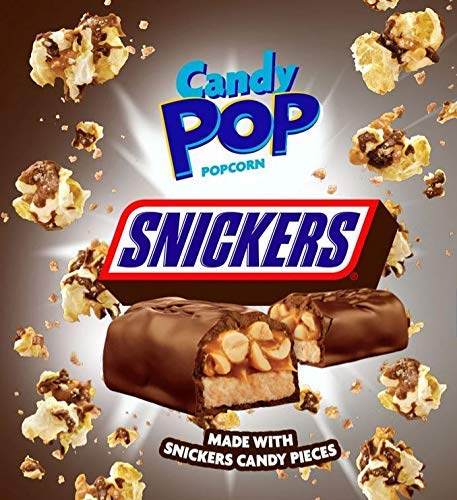 Candy Pop Snickers Candy Coated Popcorn (5.25Oz Bags) Made With Real Snickers Candy Pieces - Pack Of 6