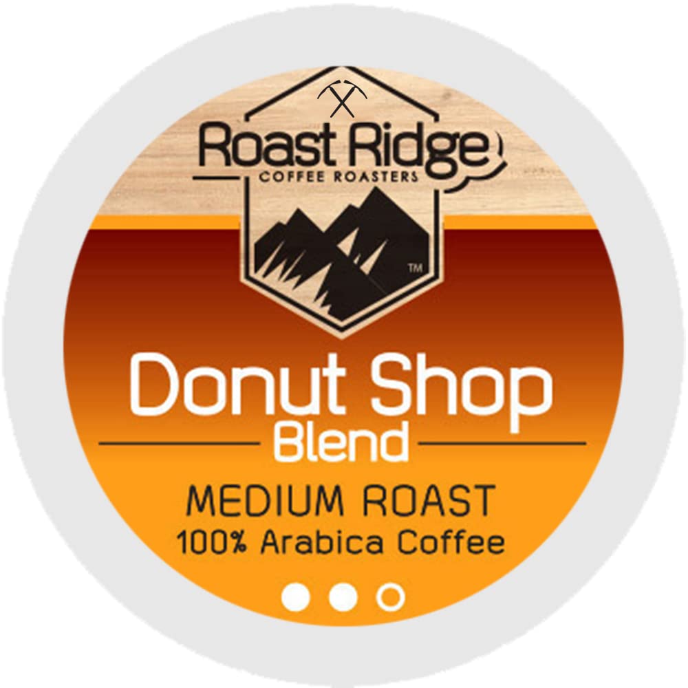Roast Ridge Single Serve Coffee Pods For Keurig K-Cup Malt-Inspired, Donut Shop Blend, Medium Roast, 100 Count