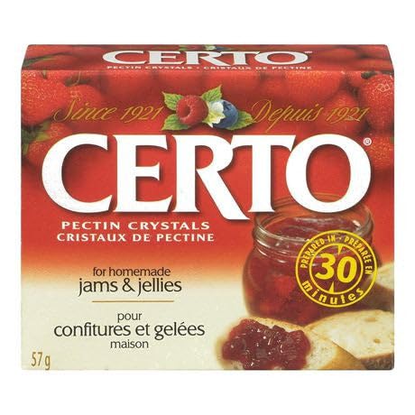 CERTO Pectin Crystals for Jams and Preserves, 57g/2oz., (Imported from Canada)