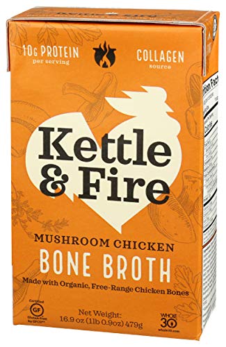 Kettle And Fire Broth Mushroom chicken Bone, 169 OZ