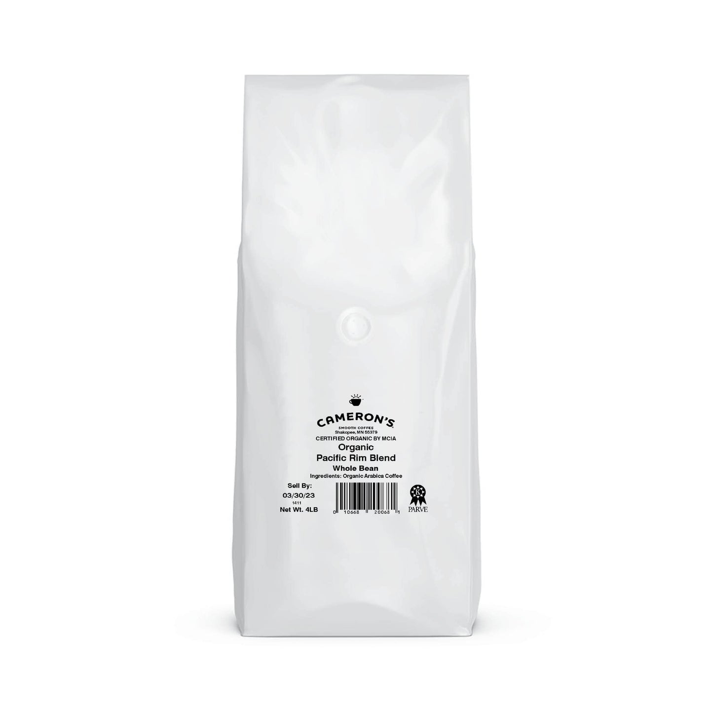 Camerons Coffee Organic Pacific Rim Blend Whole Bean Coffee, 4 Pound, Brown