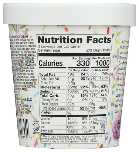 JENIS SPLENDID ICE CREAMS Buttercream Birthday Cake Ice Cream, 1 PT