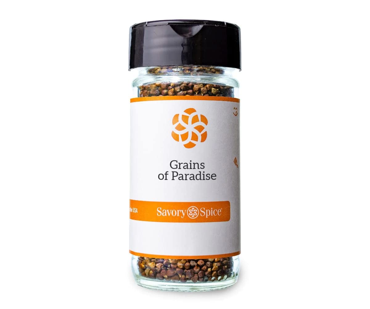 Savory Spice Grains of Paradise - Alligator Pepper, Whole - Authentic Melegueta Pepper (Paradise Seeds) (Net: 2.65 oz)