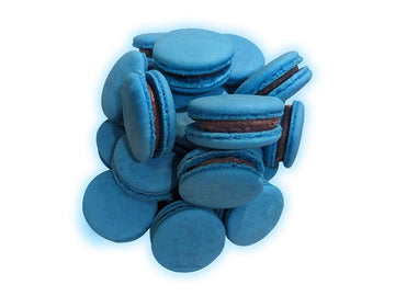 Macarons - Blueberry French Macarons 12 Pack, Gourmet Cookie Gift Box, Macaroon