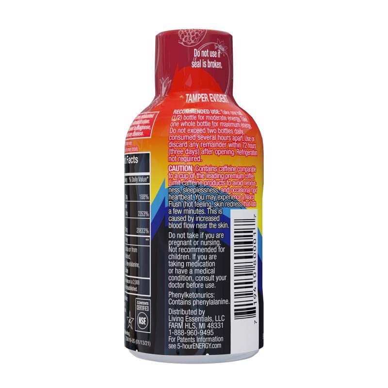 5-hour ENERGY Shot, Regular Strength, Pomegranate, 1.93 Fl Oz, Pack of 12