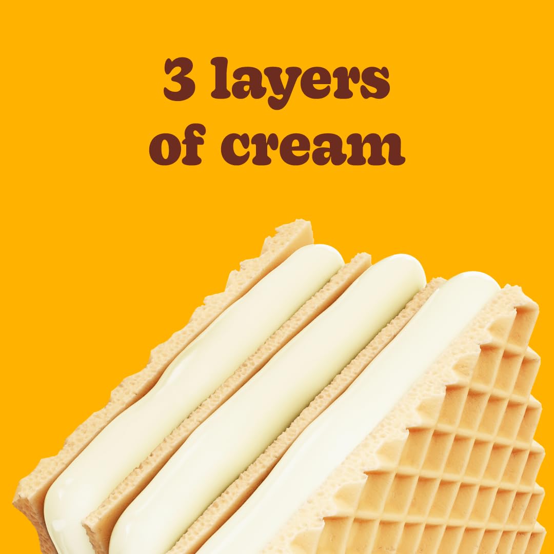 Bauducco Chocolate & Vanilla Wafer Cookies - Convenient Single Serve Wafer Cookies With 3 Layers of Cream - Delicious Sweet Snac