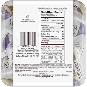 Pepperidge Farm Dark Chocolate Milano Cookies 22.5 Oz, 30-Count (Pack Of 2)