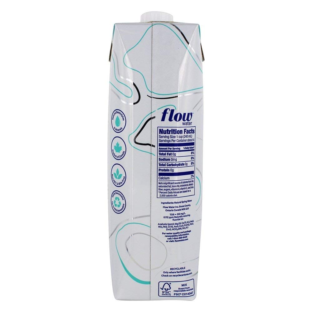 Flow Alkaline Spring Water, 100% Naturally Alkaline, 1L (33.8 Fl Oz)