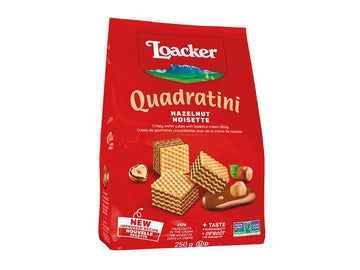 Loacker Quadratini Wafer Hazlenutx, 250G