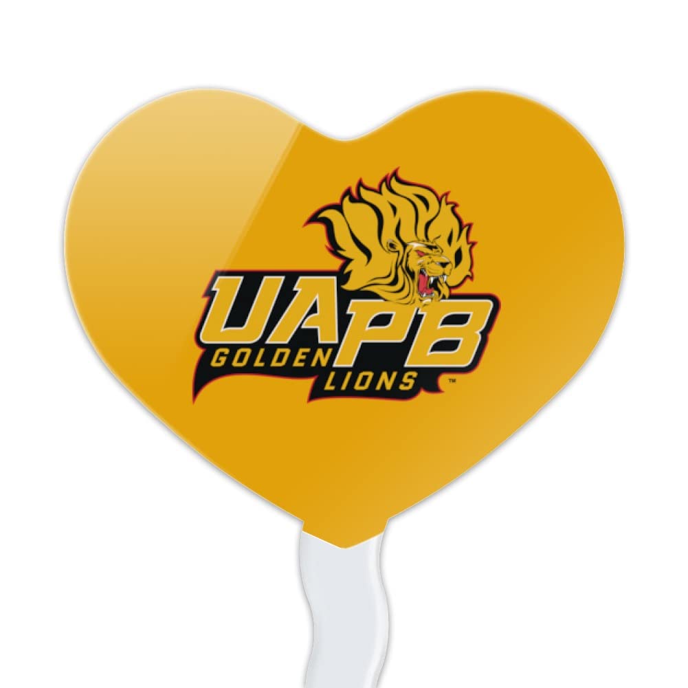 GRAPHICS & MORE Cupcake Picks Set of 6, Heart Decoration, Acrylic, One Size, University of Arkansas at Pine Bluff