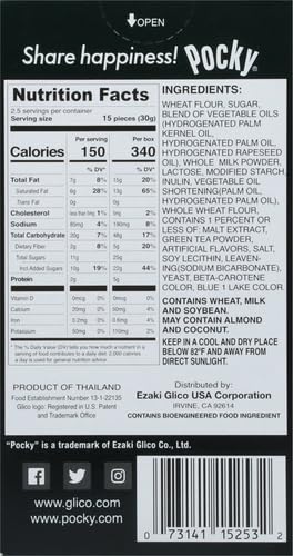 Glico Pocky Biscuit Sticks, Matcha Green Tea, 2.47 Ounce, Model FD05J00297, Green