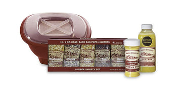Amish Country Popcorn | 10-4 oz Bags | Microwave Bowl and Popcorn Kernels Variety Pack with Buttery Topping and Ballpark ButterS