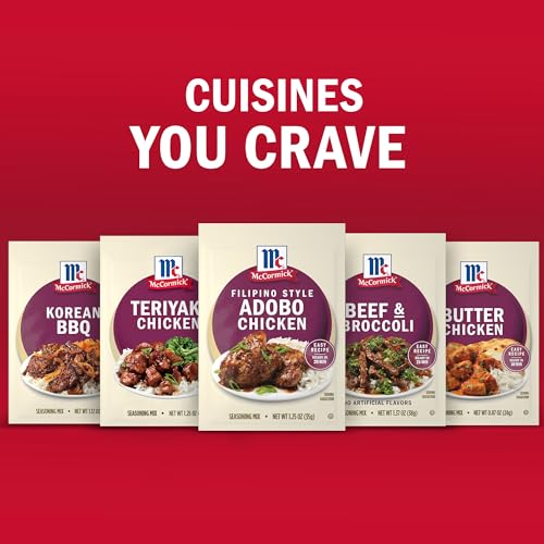 McCormick Seasoning Mix  Filipino Style Adobo Chicken  For Savory  Sweet & Tangy Filipino Style Adobo Chicken in Just 20 Minutes  1.25 oz (Pack of 12)