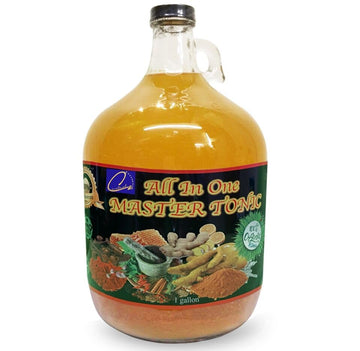 Content Household Apple Cider Vinegar Master Tonic Shots - 128 Fl Oz - Contains Cinnamon, Cloves, Lemon, Ginger, Turmeric, Cayenne Pepper, Honey