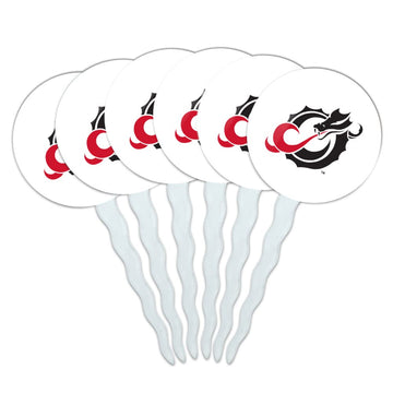 Minnesota State University Moorhead Primary Logo Cupcake Picks Toppers Decoration Set of 6