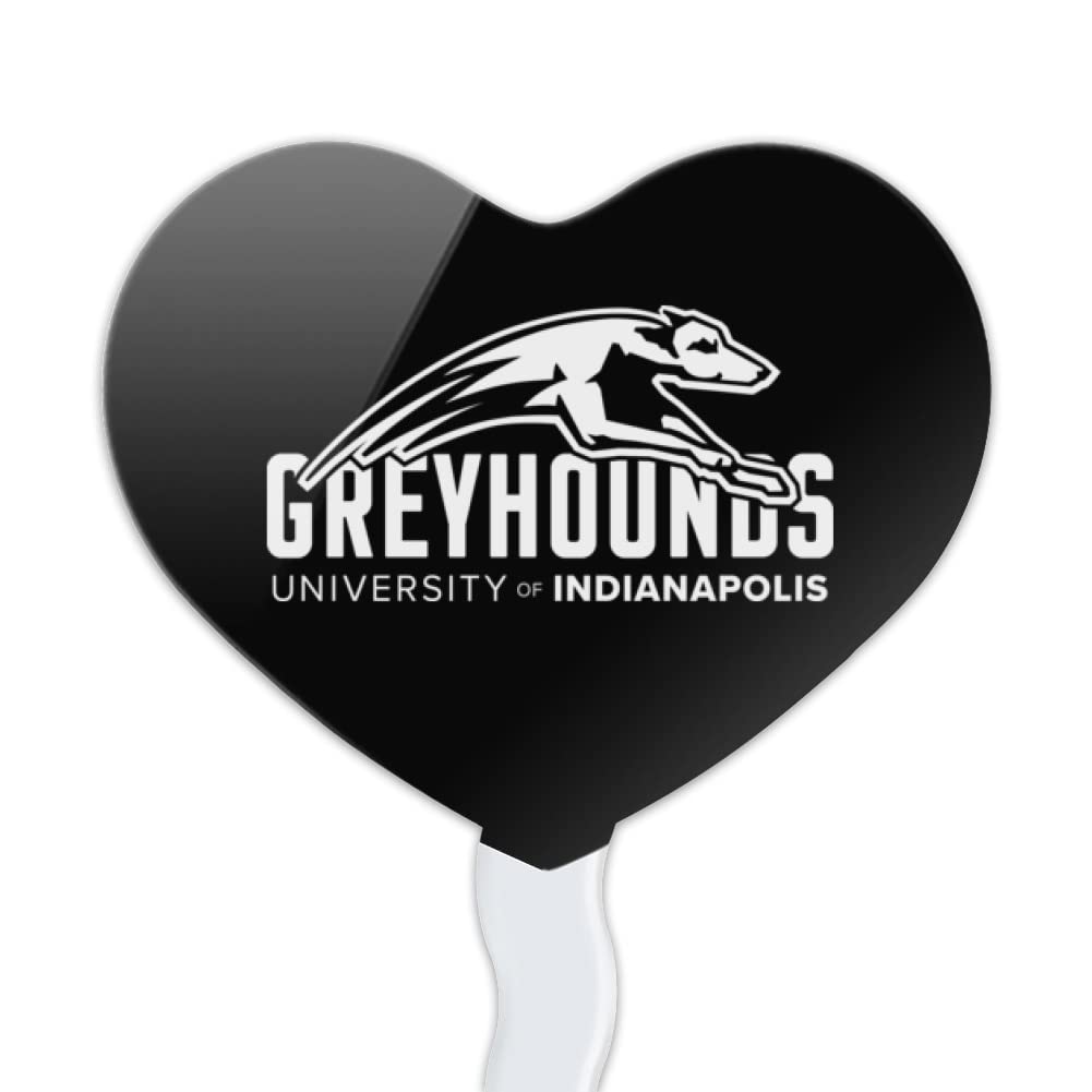 GRAPHICS & MORE Cupcake Picks Set of 6 - Acrylic Heart Decoration - University of Indianapolis