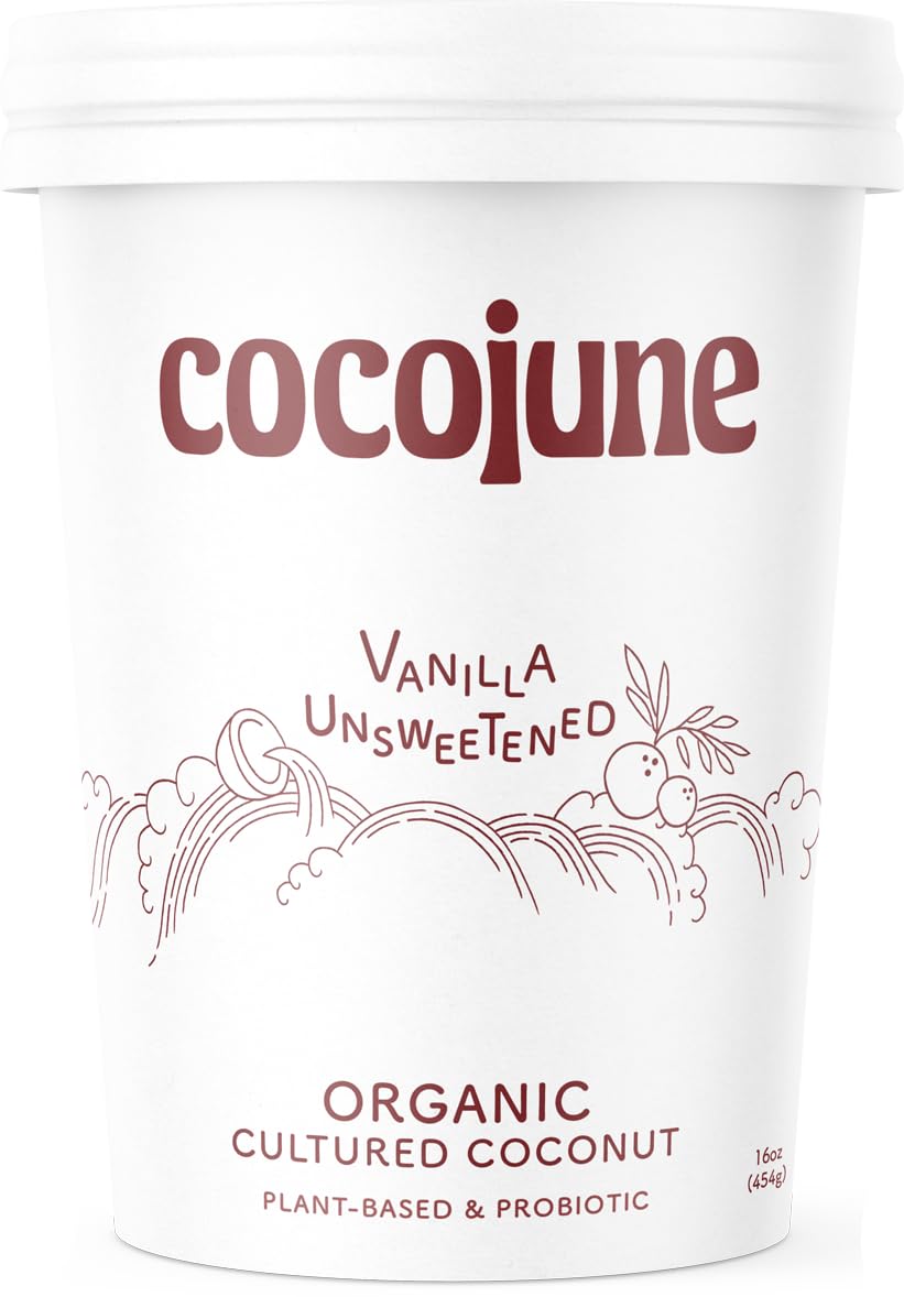 Cocojune Organic Unsweetened Vanilla Multiserve, White, 1 Pound (Pack of 1)