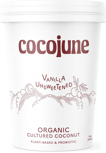 Cocojune Organic Unsweetened Vanilla Multiserve, White, 1 Pound (Pack of 1)