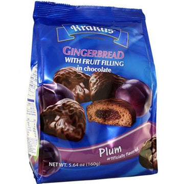 Krakus Gingerbread Fruit Filling Covered In Chocolate - 5.64 Oz (Pack Of 2) (Plum)