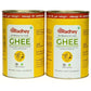 SHREERADHEY A2 Gir Cow Ghee | Traditional Bilona Churned | 1 Liter Tin (Pack Of 2)