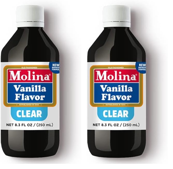 Molina Mexican Clear Vanilla, 8.3 Fl Oz. (250ml) (Pack of 2)