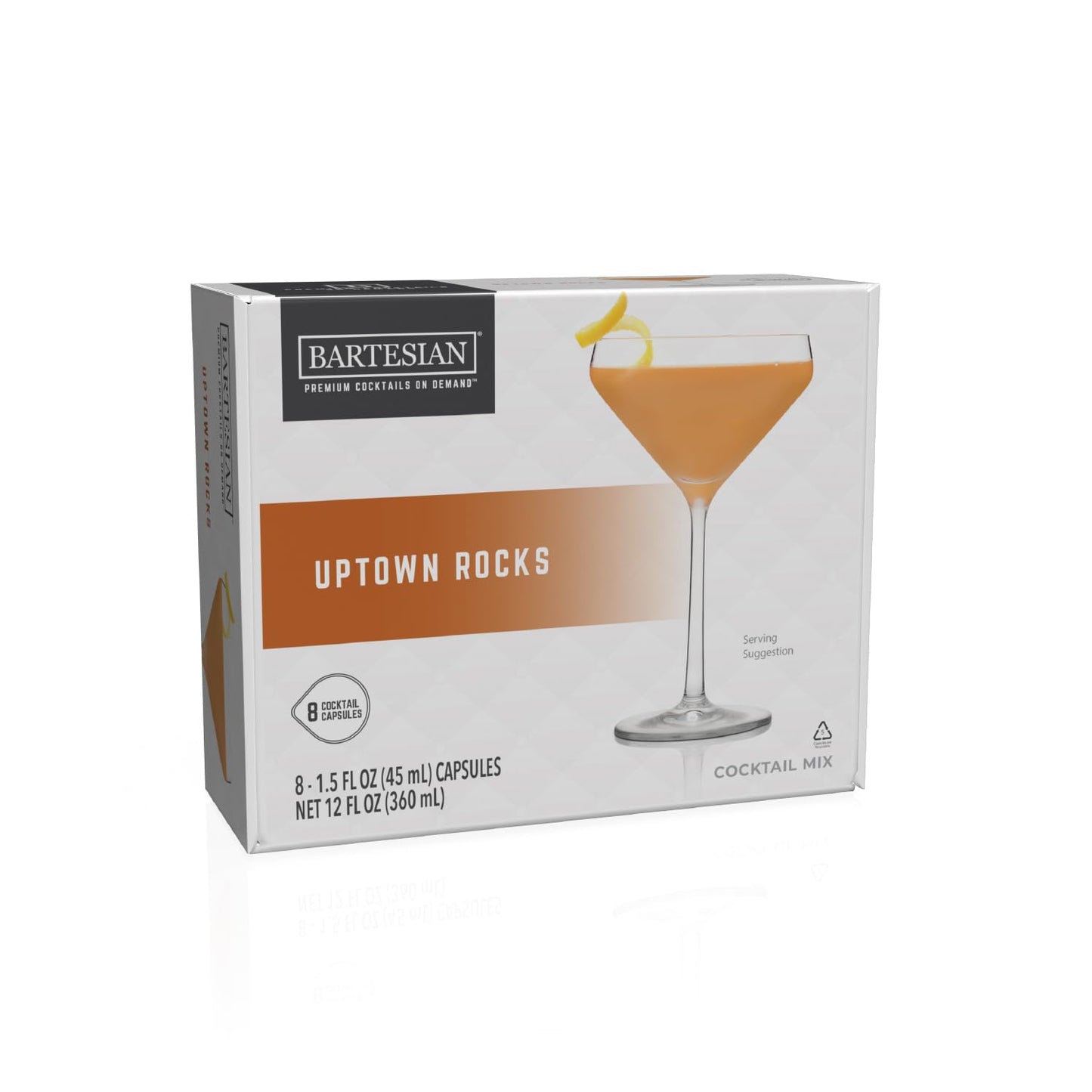 Bartesian Cocktail Mixer Capsules, Pack of 8, 1.5 Fl Oz for Premium Cocktail Maker