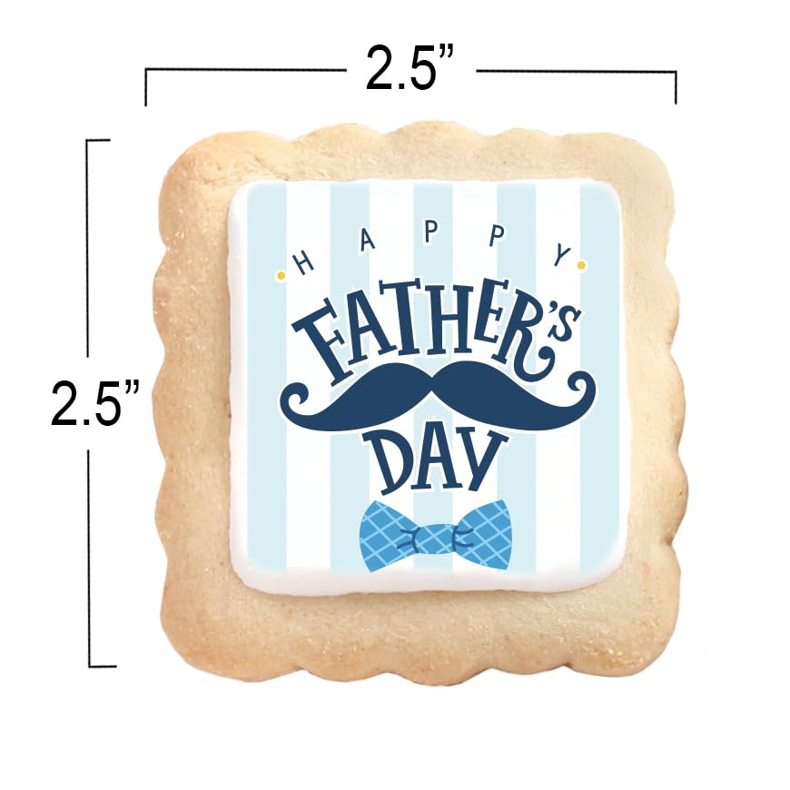 Fathers Day Cookies Party Favors 24 Pack Decorated Treats Bulk for Dad | INDIVIDUALLY WRAPPED Sugar Cookies | Gift Basket Peanut