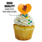 GRAPHICS & MORE Cupcake Picks Set of 6, Acrylic, Ursinus College Heart Decoration