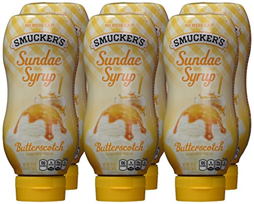 Smuckers Sundae Syrup Butterscotch Flavored Syrup, 20-Ounce (Pack of 6)