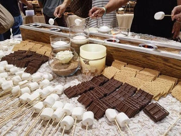 [400 Piece] Wedding/Party Bulk S'Mores Kit - Makes Up To 108 S'Mores - Includes 12'' Roasting Sticks, Chocolate, Graham Crackers