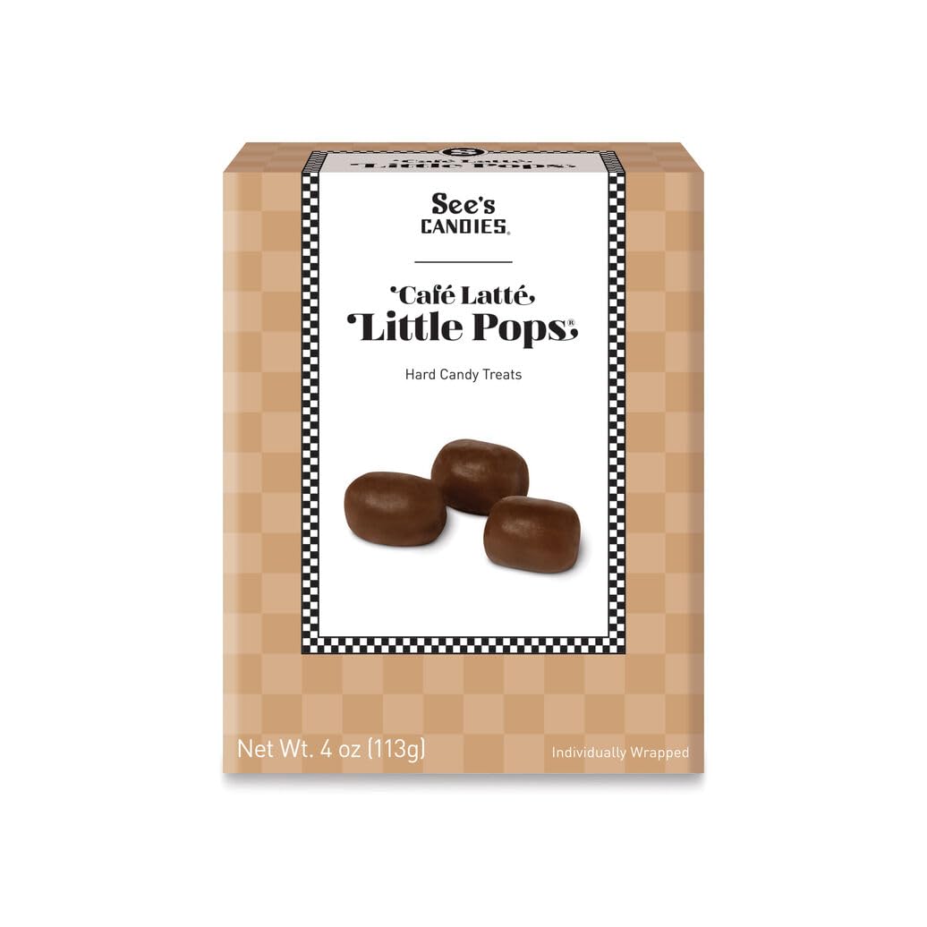 Sees Candies Little Pops, Café Latté, 4 oz, Cream Color
