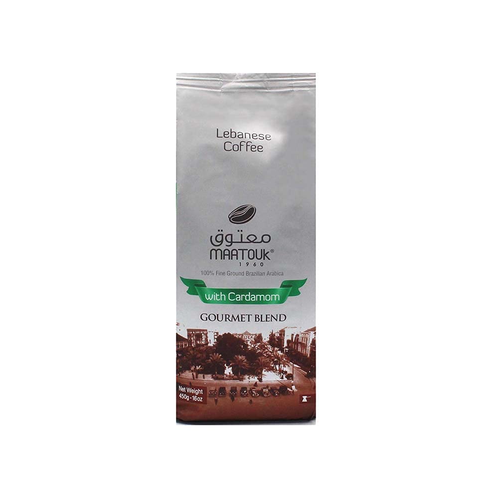 Maatouk Lebanese Coffee With Cardamon Gourmet Blend, 16 Ounce