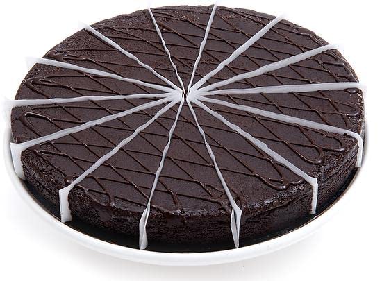 David'S Cookies Chocolate Truffle Cake 10'' - Birthday Cake For Delivery No Sugar Added Pre-Sliced 14 Pcs. Creamy Chocolate Cake