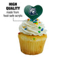 GRAPHICS & MORE Cupcake Picks Set of 6, Acrylic, Drew University Heart Love Design, Model CUPT.HRT.ACR.6PK.CLCDRW500B