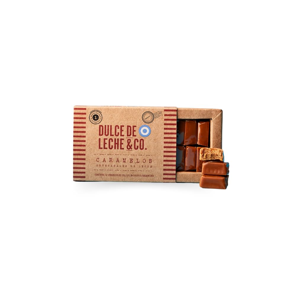 Dulce de Leche & Co. Premium Chewable Candies - Caramel Milk Toffee - 120g Pack of 12