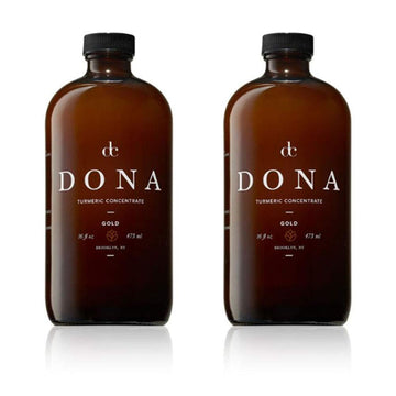 DONA Turmeric Concentrate, Small-Batch, Single-Origin Spices, Hot or Iced Turmeric, 16 Fl Ounce Bottles (Pack of 2)