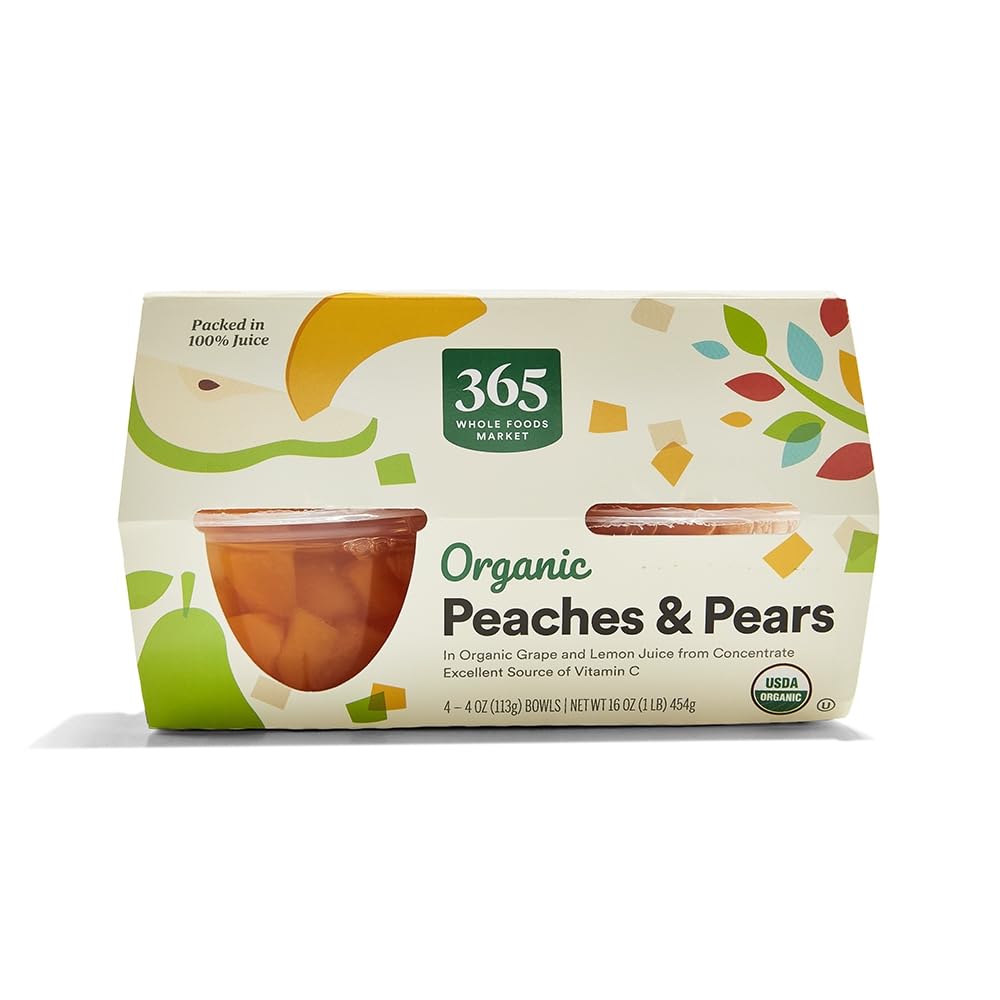 365 By Whole Foods Market, Peaches And Pears Organic 4 Count, 16 Ounce