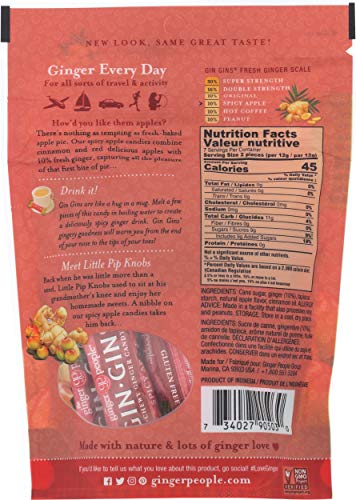 Ginger People Gin Gins Spicy Apple Ginger Candy Chews - 3 oz. Apple Flavored