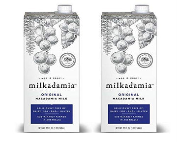 milkadamia Macadamia Milk, Original (Lightly Sweetened) -32 Fl Oz (Pack of 2)