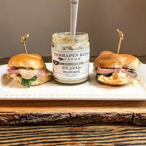 Terrapin Ridge Farms Dill Pickle Mustard - Zesty Blend of Dill Pickles & Smooth Dijon - Perfect for Burgers, Brats, Sandwiches &