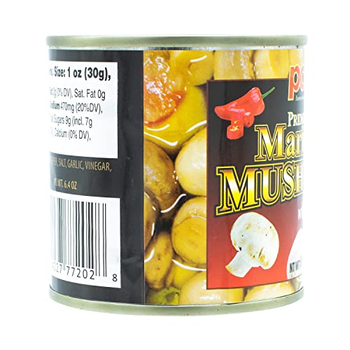 MW Polar enhanced Select Whole Marinated Mushrooms 6.4oz (Pack of 12)
